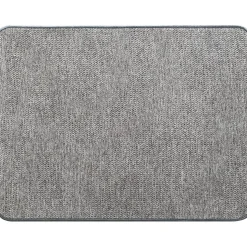 TAPIS HEXAGONE 45X60CM POLYESTER VELOURS GRIS CLAIR