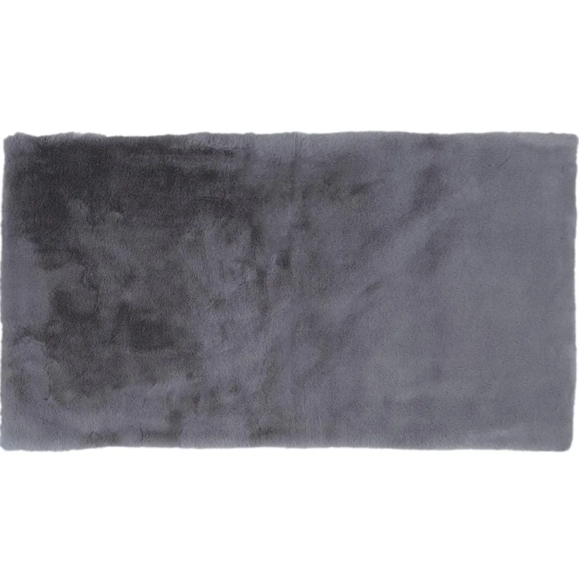 TAPIS IMITATION FOURRURE FIN GRIS 110X60CM
