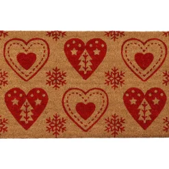 TAPIS IMPRIME 45X75CM COCO COEURS ROUGE
