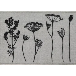 TAPIS IMPRIME 40X60CM POLYAMIDE HERBIER GRIS