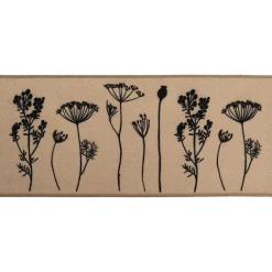TAPIS IMPRIME 50X120CM POLYAMIDE HERBIER BEIGE