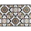 TAPIS IMPRIME 40X60CM POLYESTER CARMEN BLANC
