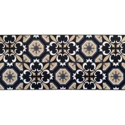 TAPIS IMPRIME 50X120CM POLYESTER CARMEN NOIR