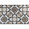 TAPIS IMPRIME 50X80CM POLYESTER CARMEN BLANC