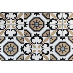 TAPIS IMPRIME 50X80CM POLYESTER CARMEN BLANC