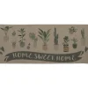 TAPIS IMPRIME 50X120CM POLYESTER HOME SWEET HOME BEIGE