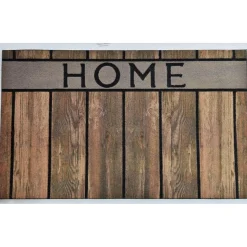 TAPIS IMP 45X75CM CAOUTCHOUC EFFET BOIS MARRON