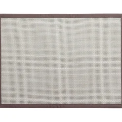 TAPIS JOHN 45X60CM VINYLE TISSE BICOLORE BEIGE GRIS