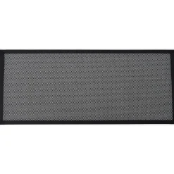 TAPIS JOHN 50X120CM VINYLE TISSE BICOLORE NOIR ARGENT