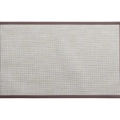 TAPIS JOHN 50X80CM VINYLE TISSE BICOLORE BEIGE GRIS