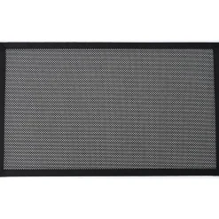TAPIS JOHN 45X60CM VINYLE TISSE BICOLORE NOIR ARGENT