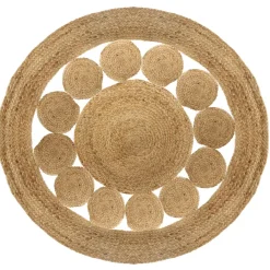 TAPIS JUTE AJOURE D.120CM