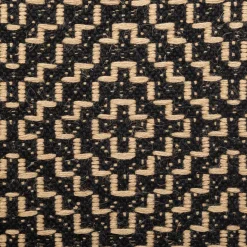 TAPIS JUTE COTON NOIR D.120X170CM