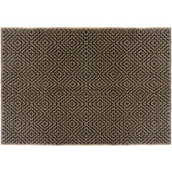 TAPIS JUTE COTON NOIR D.120X170CM