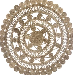 TAPIS JUTE DENTELLE RITUAL D.120CM