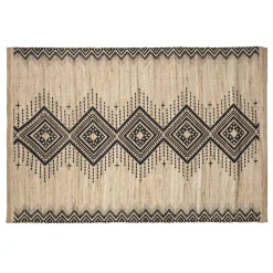 TAPIS JUTE IMPRIME ETHNIQUE D.120X170CM