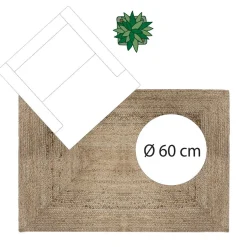 TAPIS JUTE NATUREL D.120X170CM