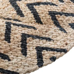 TAPIS JUTE ROND IMPRIME LIVIN D.120CM