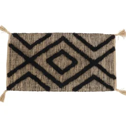 TAPIS LAGOS 45X90CM NATUREL NOIR