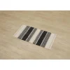 TAPIS LOUXOR COTON 45X90CM NOIR NATUREL