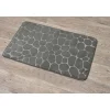 TAPIS MEMOIRE DE FORME MICROFIBRE GALET 50X80CM VERT KAKI