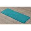 TAPIS MEMOIRE DE FORME MICROFIBRE GALET 45X120CM BLEU CANARD