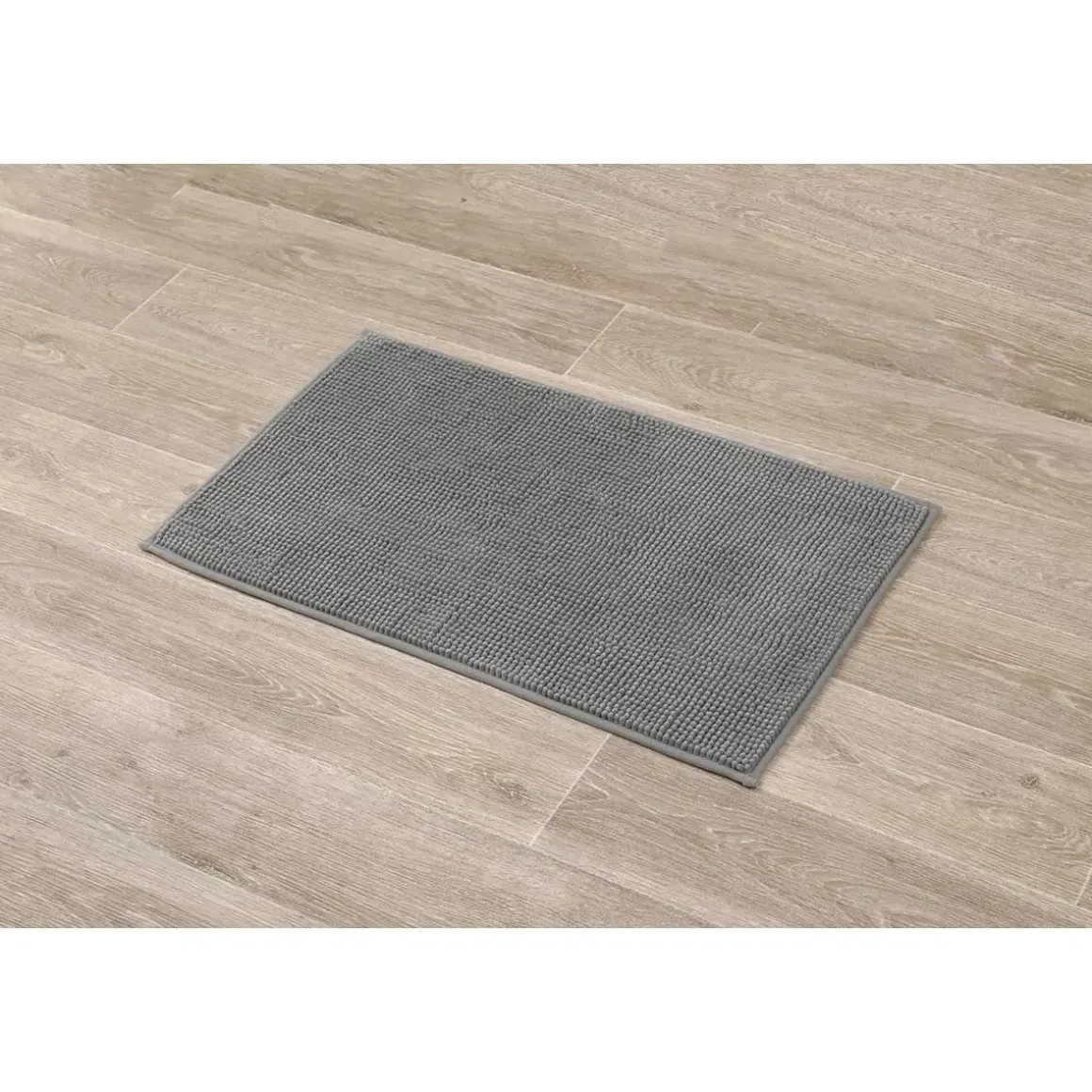 TAPIS MICROFIBRE BOULES UNI 45X75CM GRIS