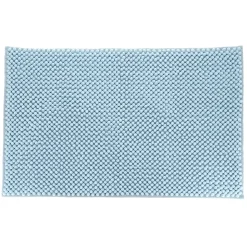 TAPIS MICROFIBRE BOULES 50X80CM BLEU CLAIR