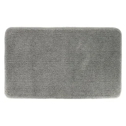 TAPIS MICROFIBRE DOUX DESSOUS LATEX 45X75CM GRIS CLAIR