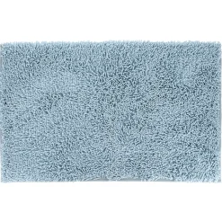 TAPIS MICROFIBRE PETITE CHENILLE 50X80CM BLEU CLAIR