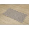 TAPIS MIMETISME POLYESTER COTON TRESSE 50X90CM TAUPE