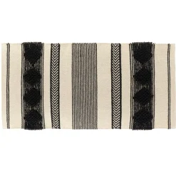 TAPIS NEW DELHI 45X90CM NOIR NATUREL