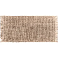 TAPIS NINON COTON AUTRES FIBRES 45X90CM TAUPE