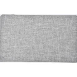 TAPIS ORIANE 45X60CM POLYESTER TISSE GRIS CLAIR