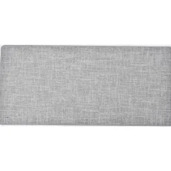 TAPIS ORIANE45X120CM POLYESTER TISSE GRIS CLAIR