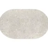 TAPIS OVAL DIATOMITE SOUPLE 45X75CM EFFET CARREAUX ROMA