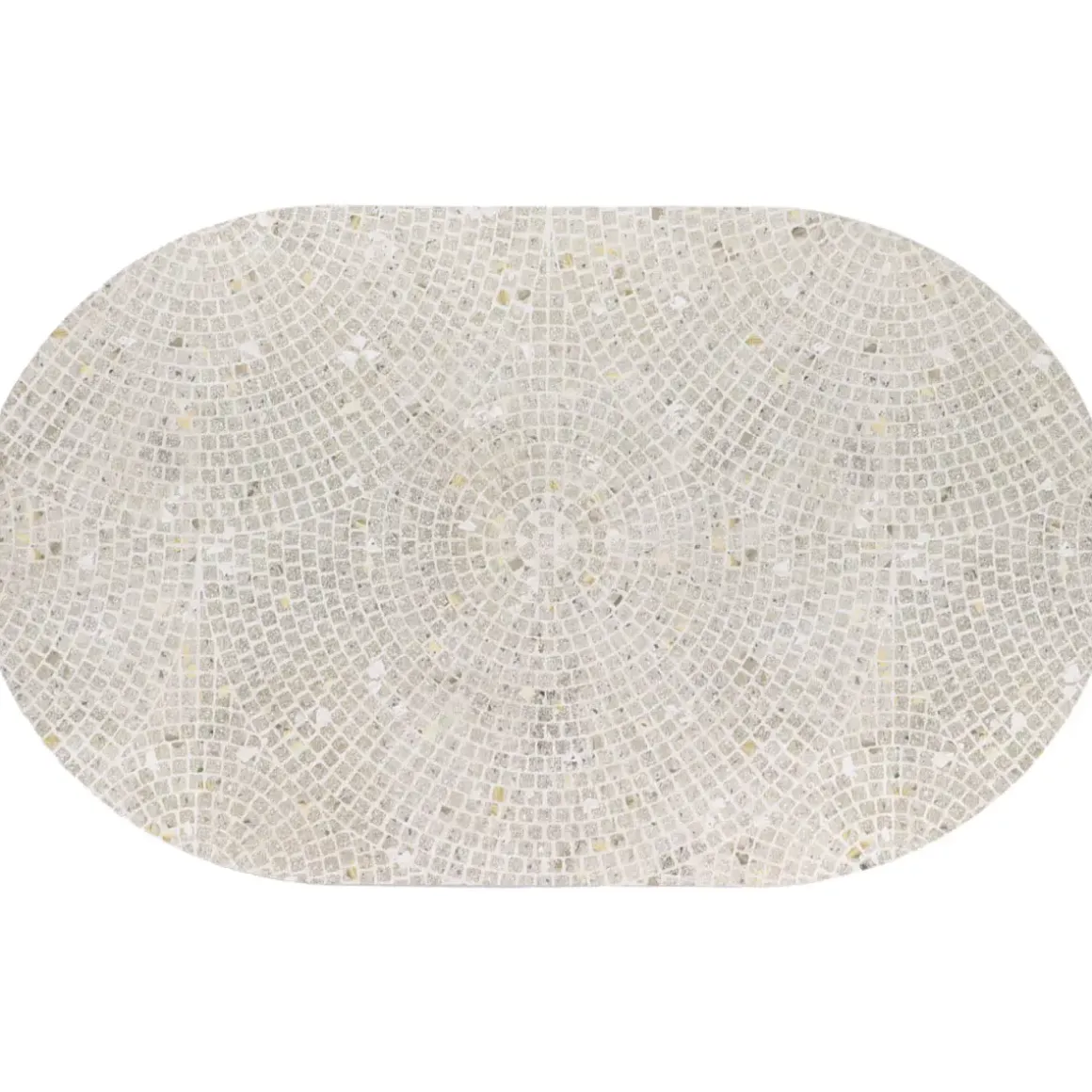 TAPIS OVAL DIATOMITE SOUPLE 45X75CM EFFET CARREAUX ROMA