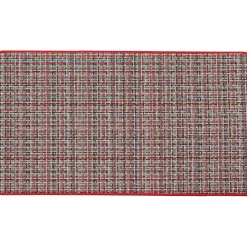TAPIS PIXEL 45X80CM POLYESTER TISSE ROUGE