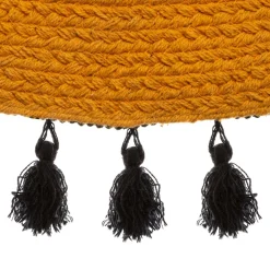 TAPIS POP OCRE EN COTON D.120CM