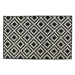 TAPIS RECTANGLE 50X80CM BOUCLETTE LOSIBI NOIR
