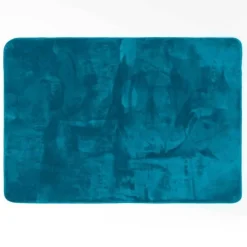 TAPIS RECTANGLE 120X170CM FLANELLE UNIE FLANOU BLEU
