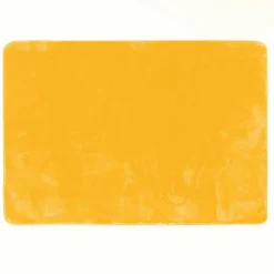 TAPIS RECTANGLE 120X170CM FLANELLE UNIE FLANOU JAUNE