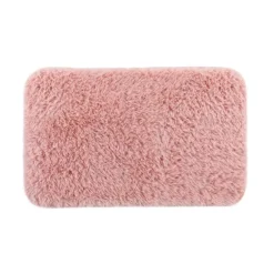 TAPIS RECTANGLE 50 X 80 CM IMITATION FOURRURE QUEENY ROSE