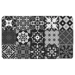TAPIS RECTANGLE 45X75CM IMPRIME SALOU GRIS