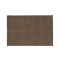 TAPIS RECTANGLE 60X90CM JUTE UNI ET COTON UNI LIVIO NOIR