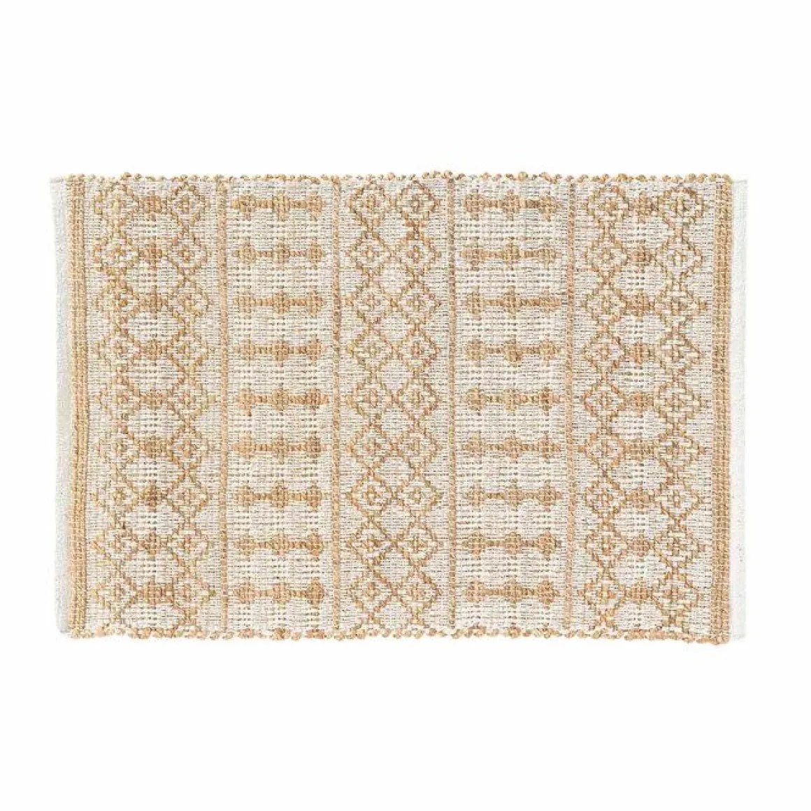 TAPIS RECTANGLE 60X90CM JUTE UNI ET COTON UNI ORYA