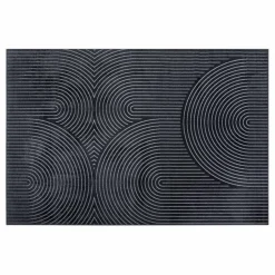 TAPIS RECTANGLE 140X200CM RELIEF GEODE ANTHRACITE
