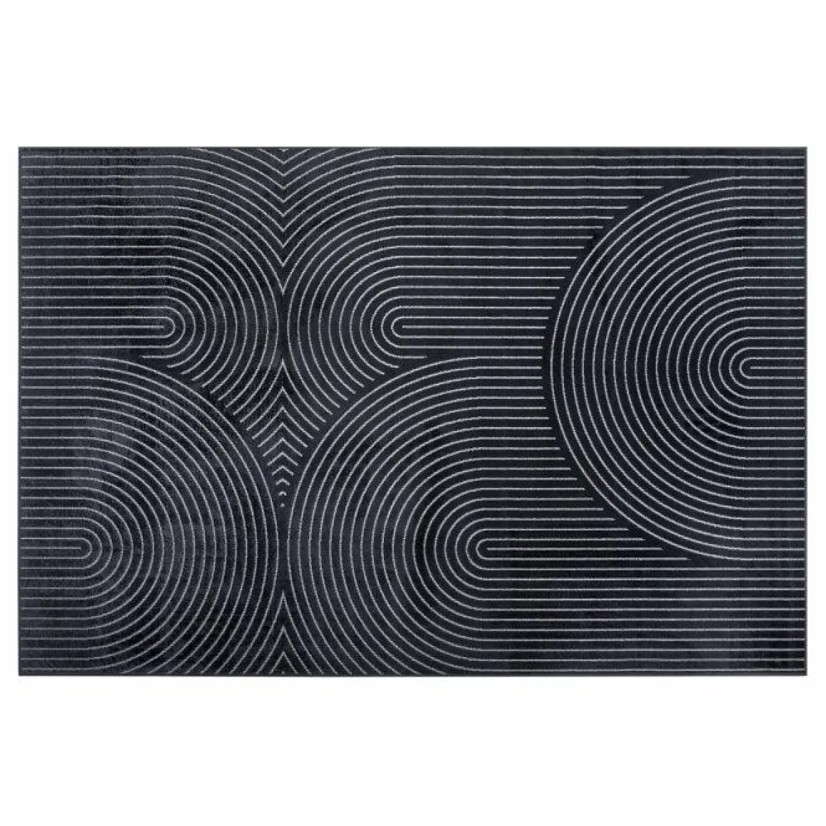 TAPIS RECTANGLE 140X200CM RELIEF GEODE ANTHRACITE