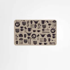 TAPIS RECTANGLE 45X75CM TISSE IMPRIME KITCHEN