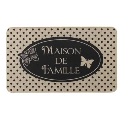 TAPIS RECTANGLE 45X75CM TISSE IMPRIME MAISONNEE
